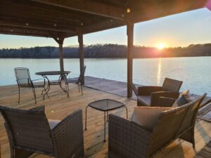 Pet-friendly Lakeside view from Lake Sinclair home.